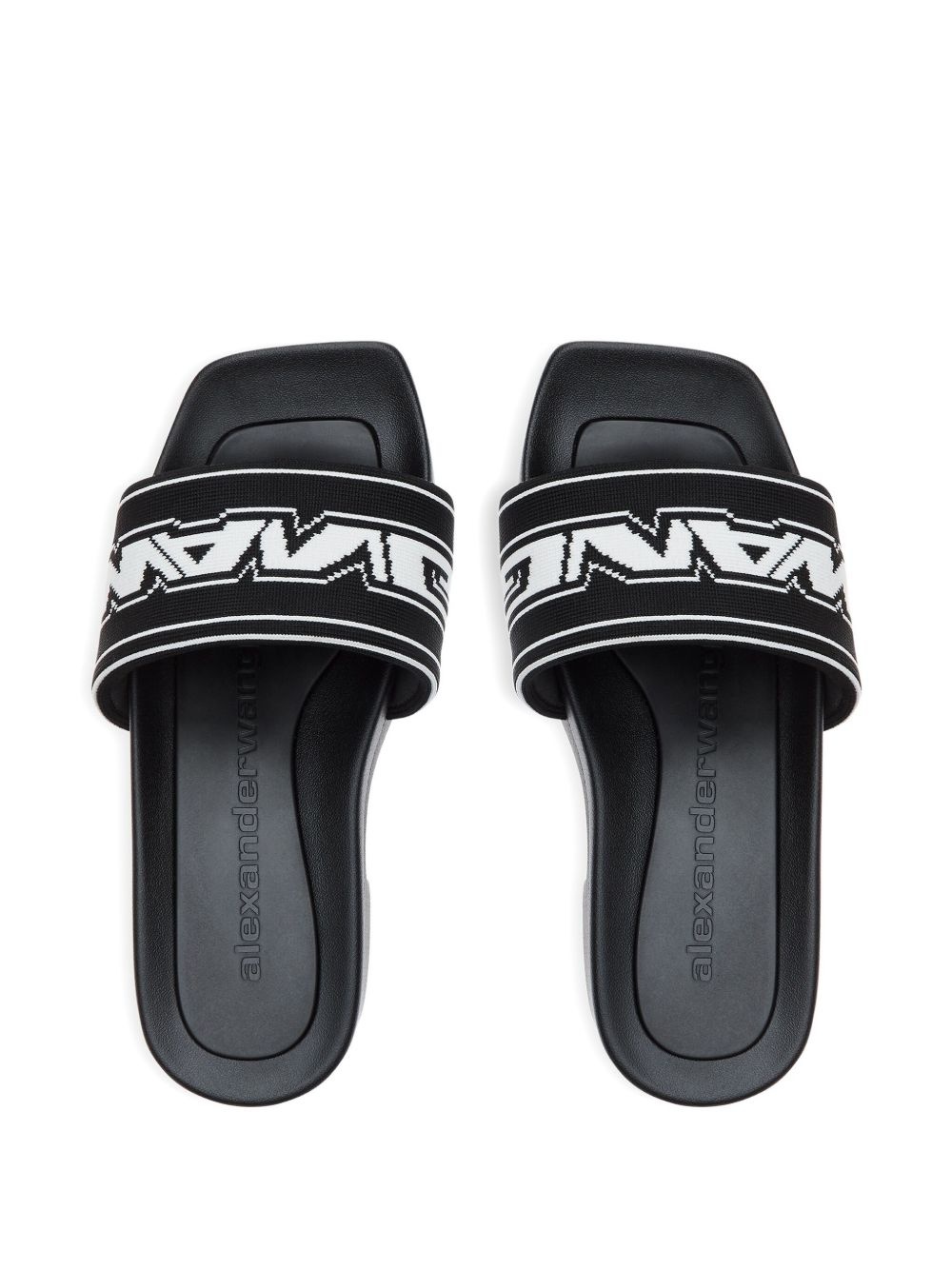 logo-band platform sandals - 4