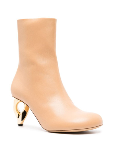 JW Anderson 105mm sculpted-heel leather boots outlook