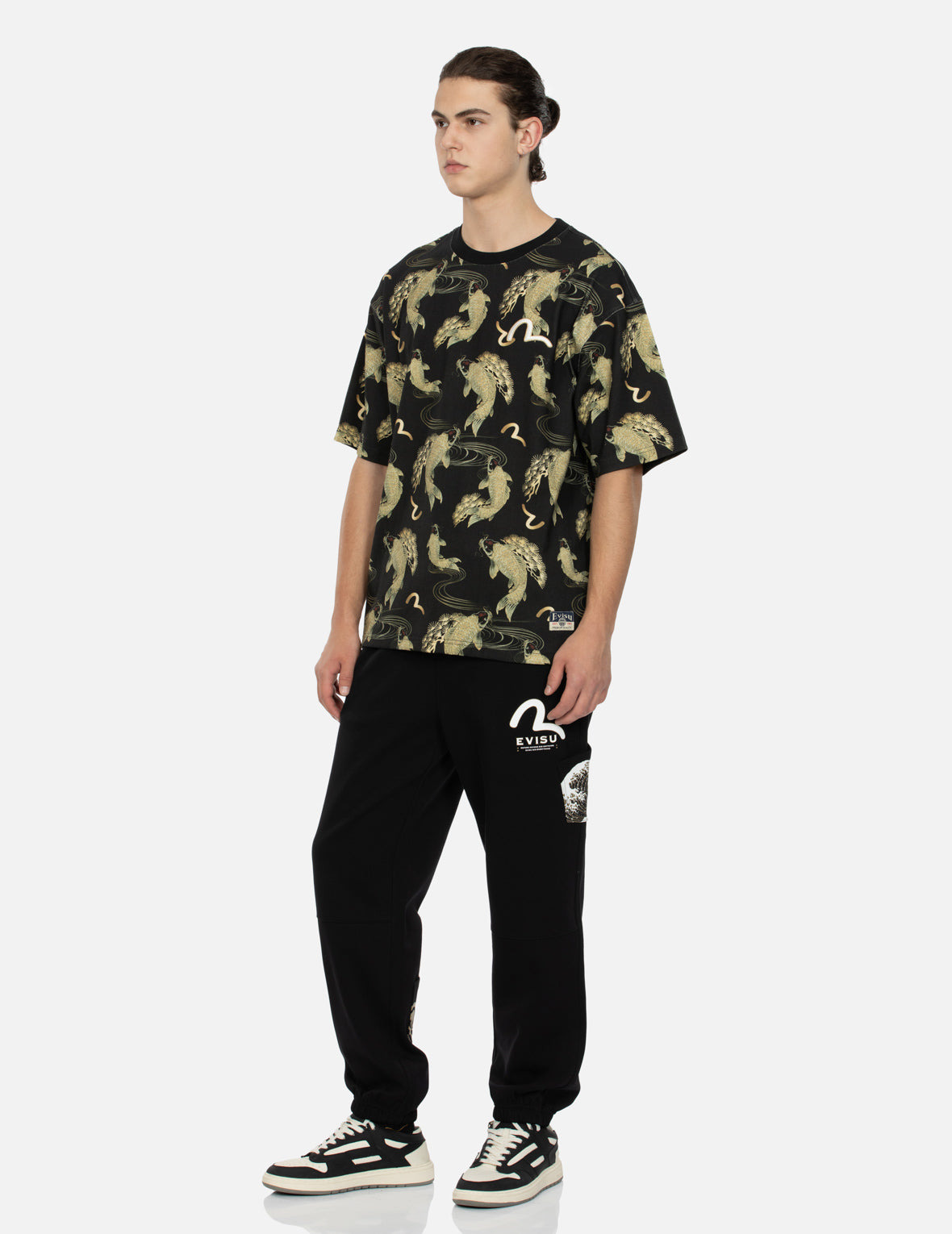 ALLOVER CARP AND SEAGULL PRINT RELAX FIT T-SHIRT - 3