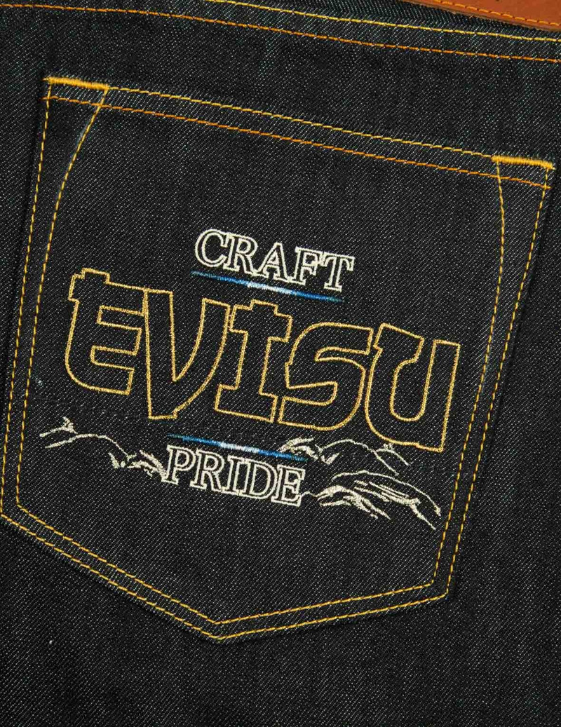 KOMAINU AND KAMON EMBROIDERED BALLOON DENIM JEANS 7