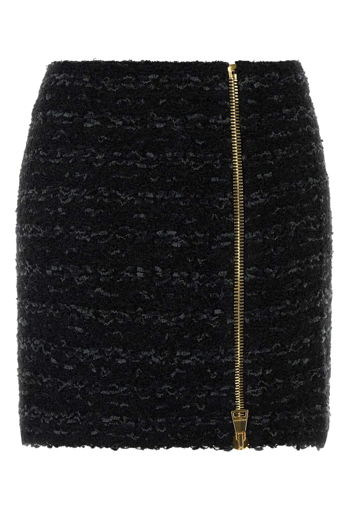 Balmain Women Black Tweed Mini Skirt - 1
