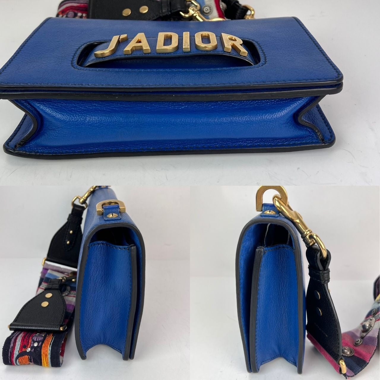 Christian Dior CD J'ADIOR Blue Flap Leather Shoulder Bag - 5