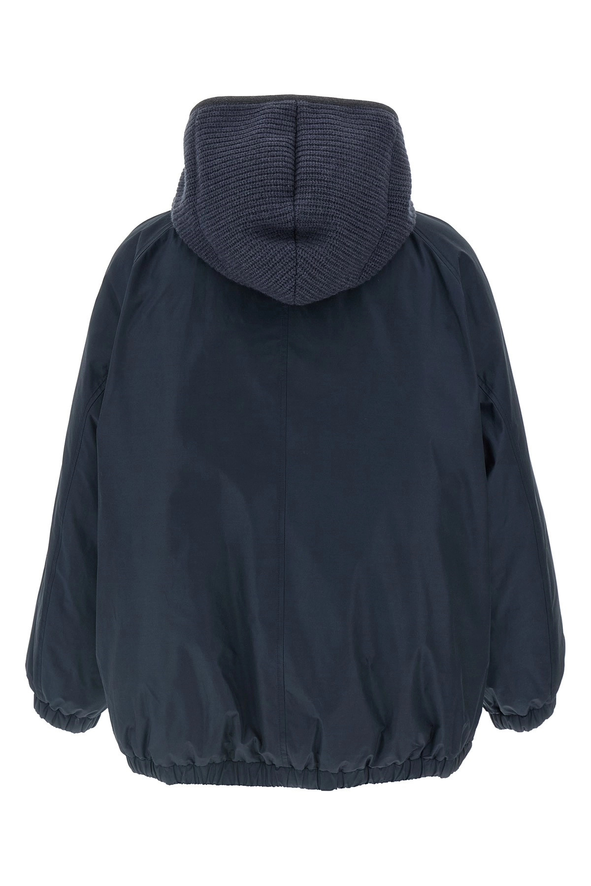 Knitted hooded down jacket - 2