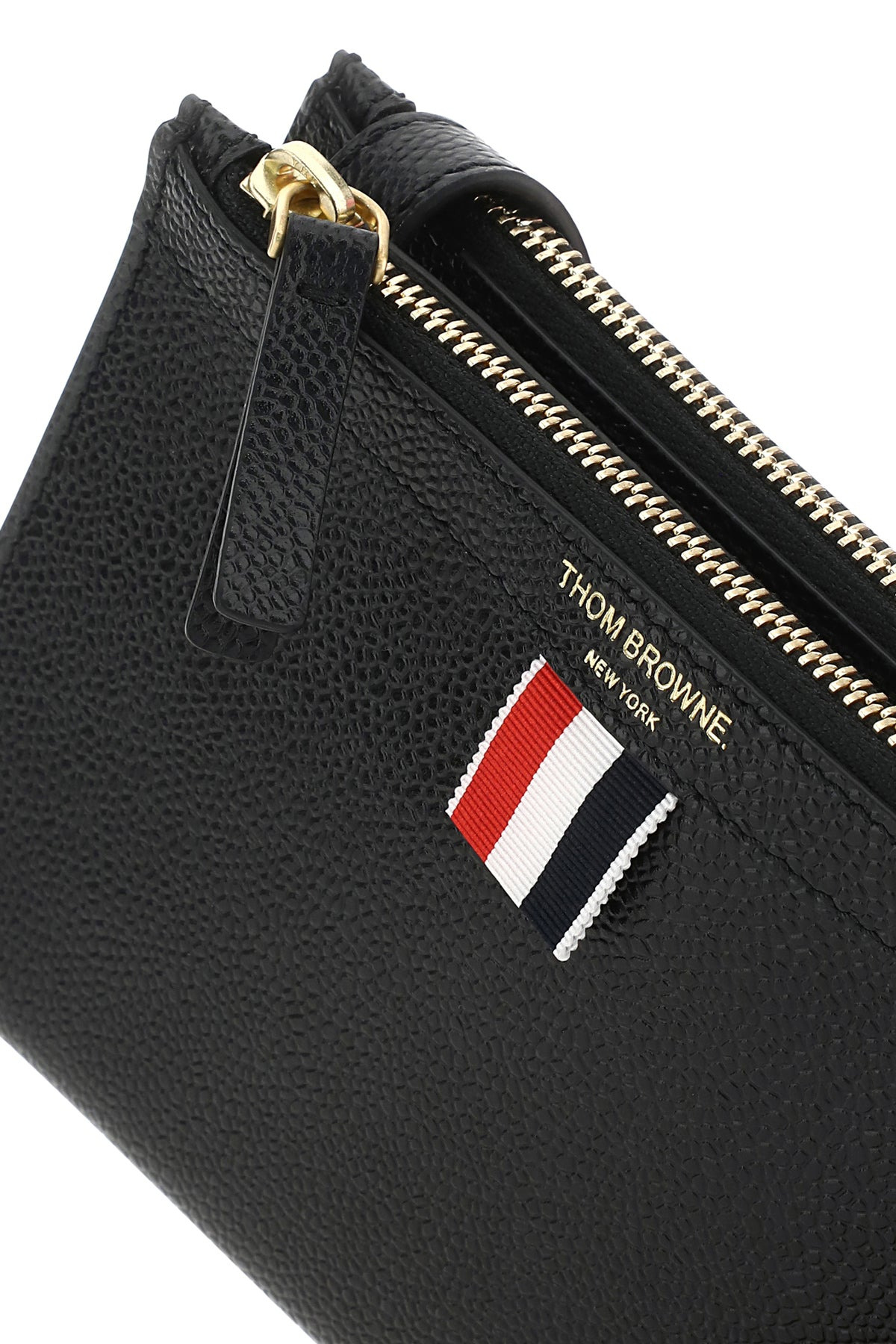 Black leather mini document holder - 4