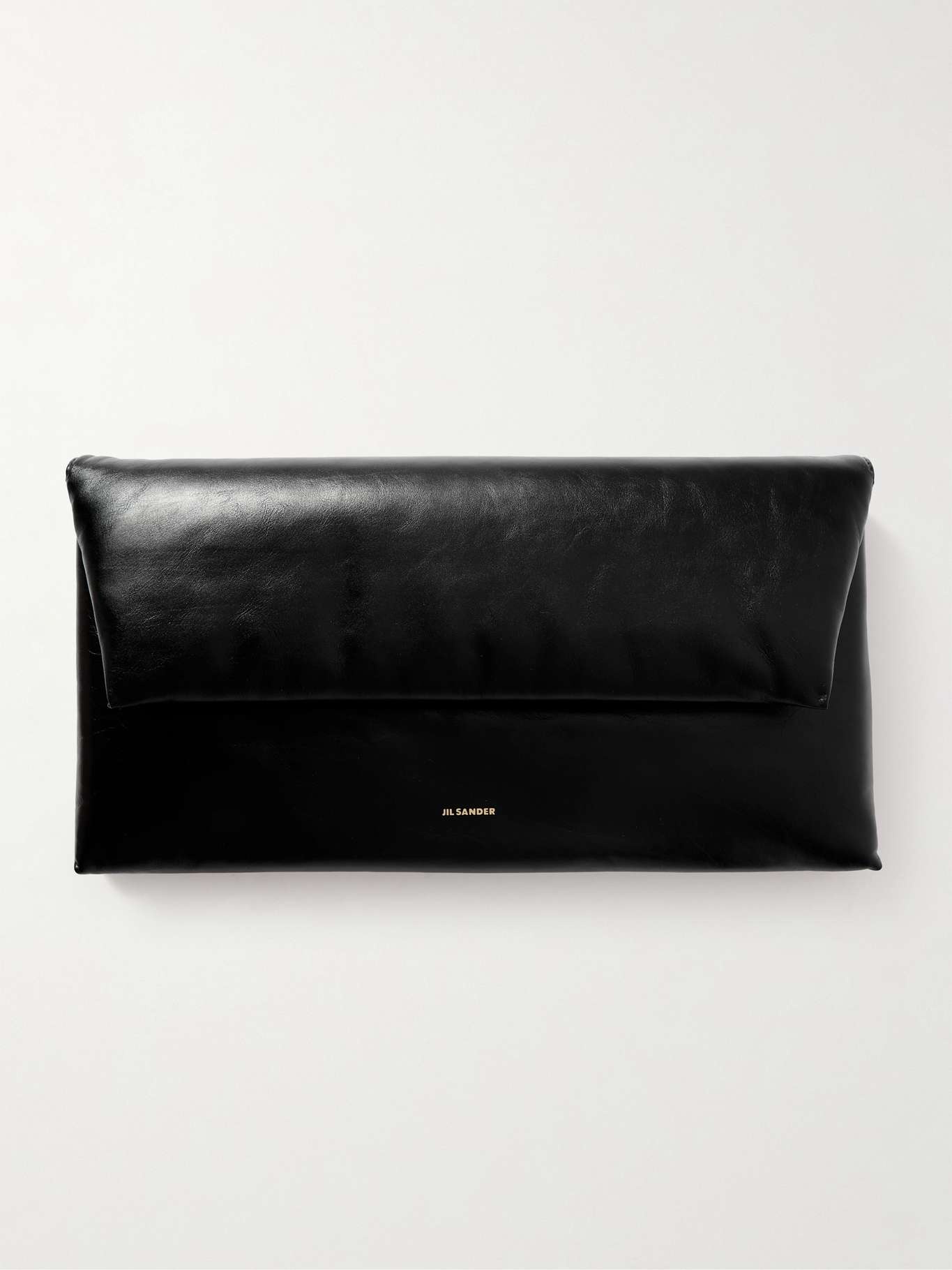 Origami padded leather clutch - 1