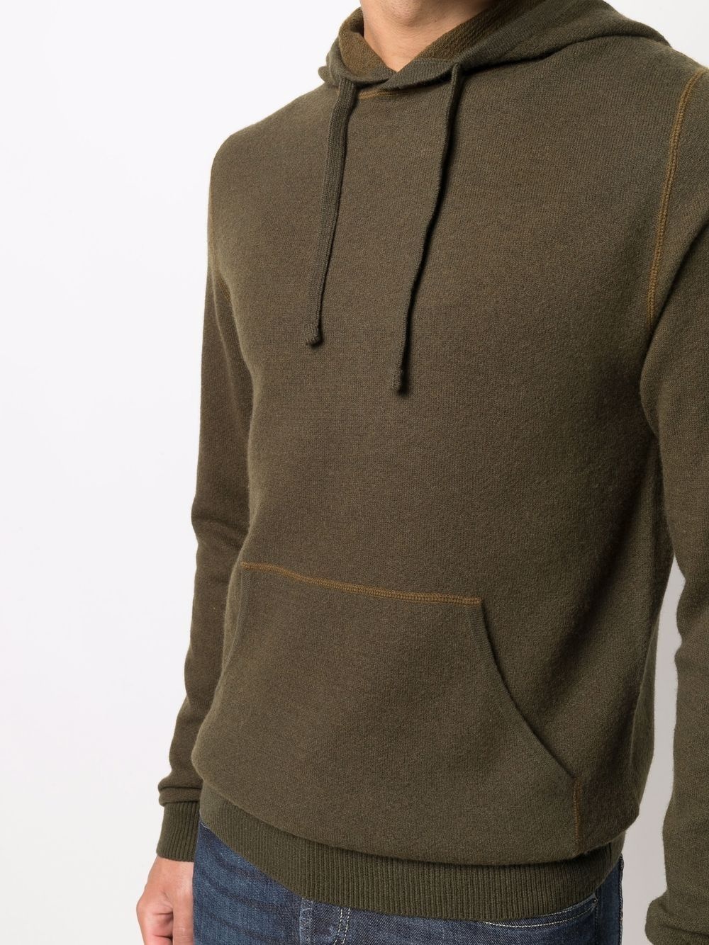 drawstring wool hoodie - 5