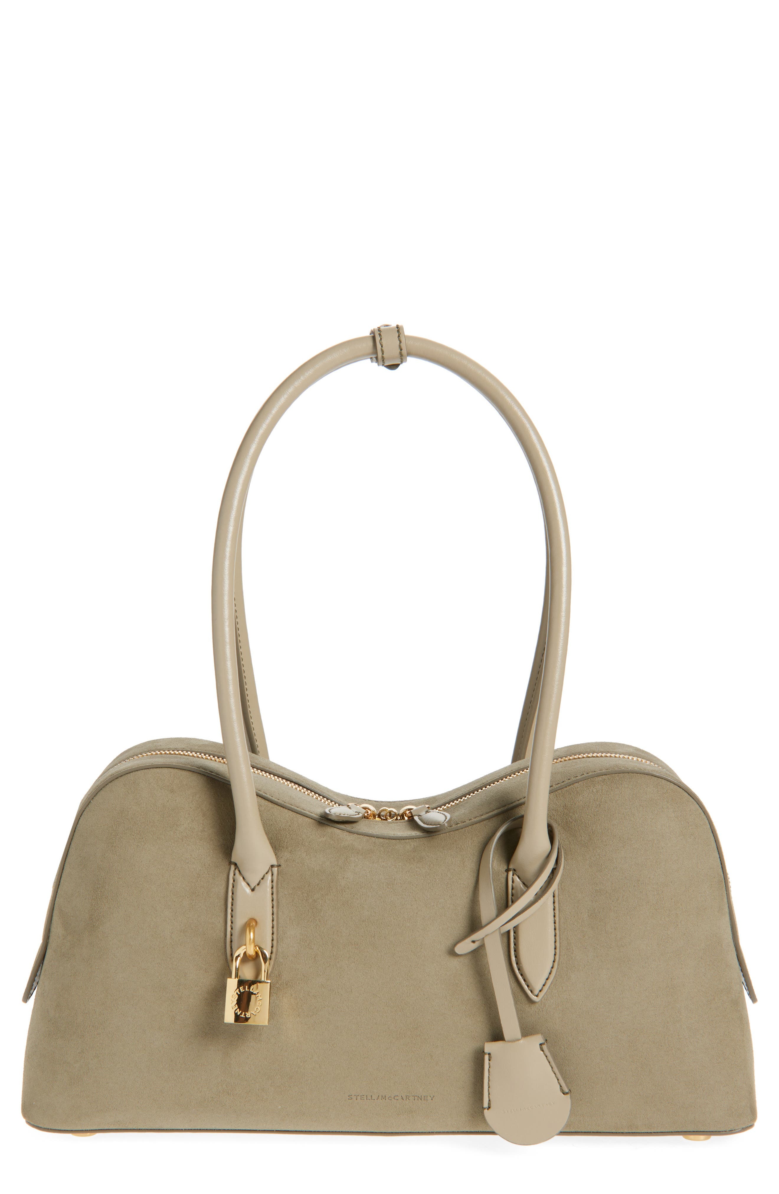 Stella McCartney Ryder Faux Suede Crossbody Bag in Khaki at Nordstrom - 1