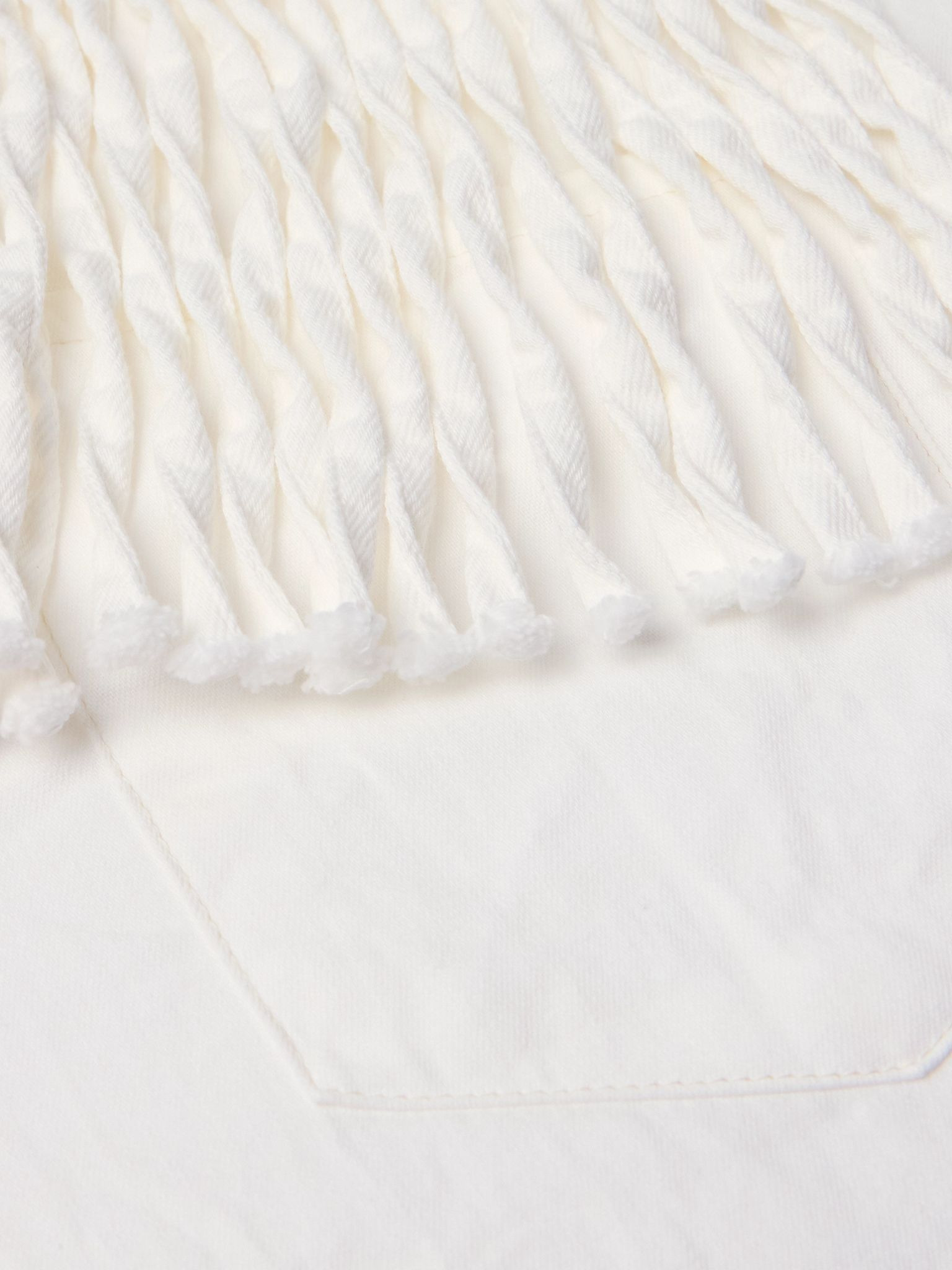 Husky Fringed Denim Western Shirt White - 5