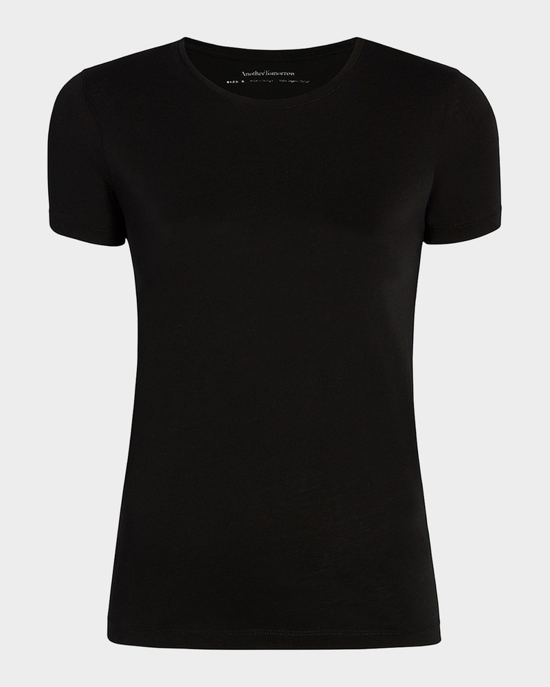 Crew-Neck Cotton Tee 1