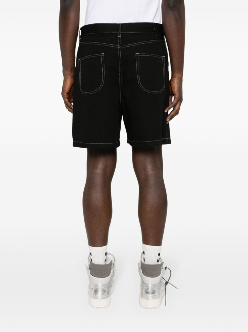 embroidered-logo denim shorts 4
