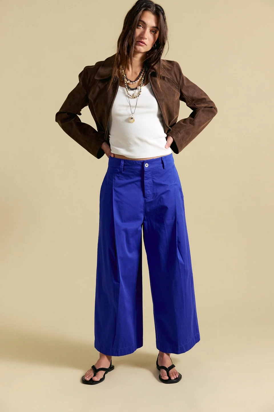 Silverlake Wide-Leg Chino Trousers - 1