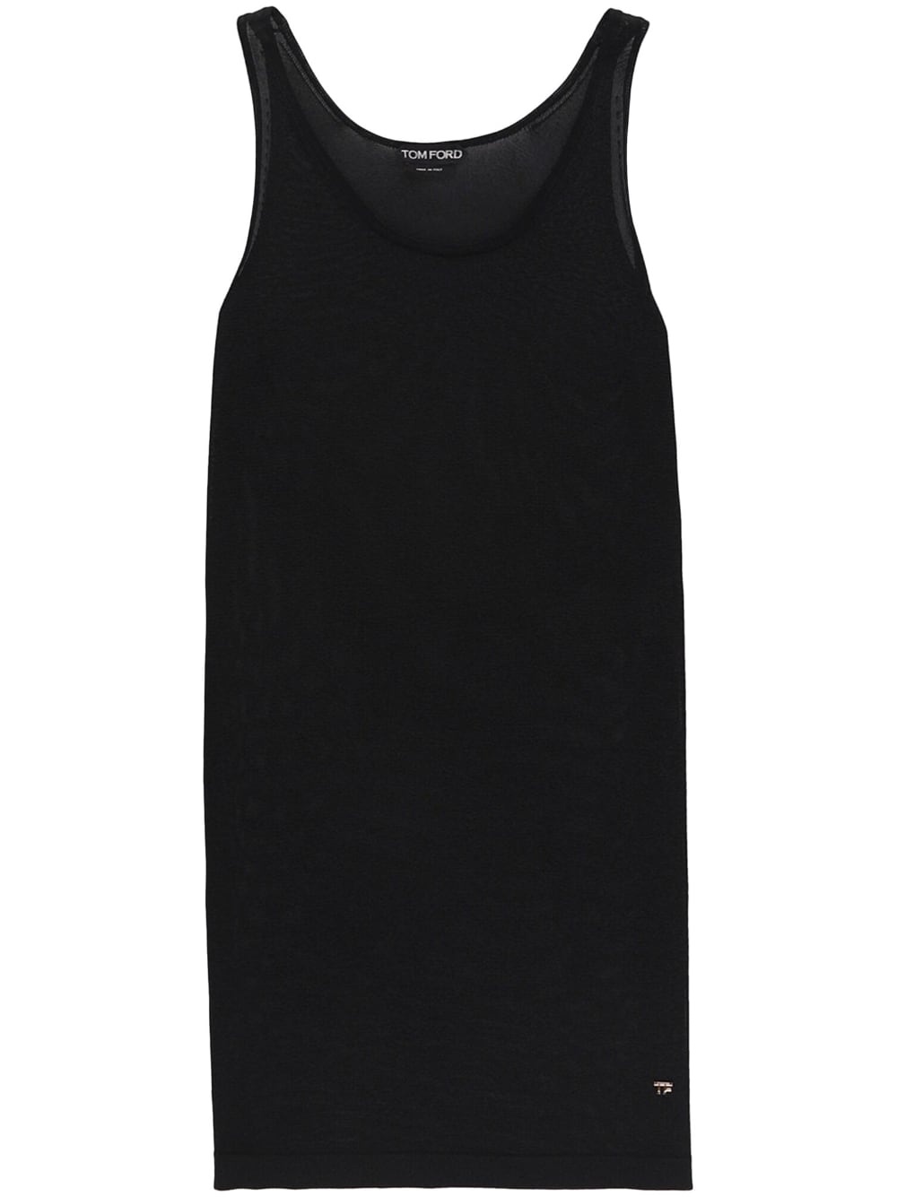 logo-plaque tank dress - 1