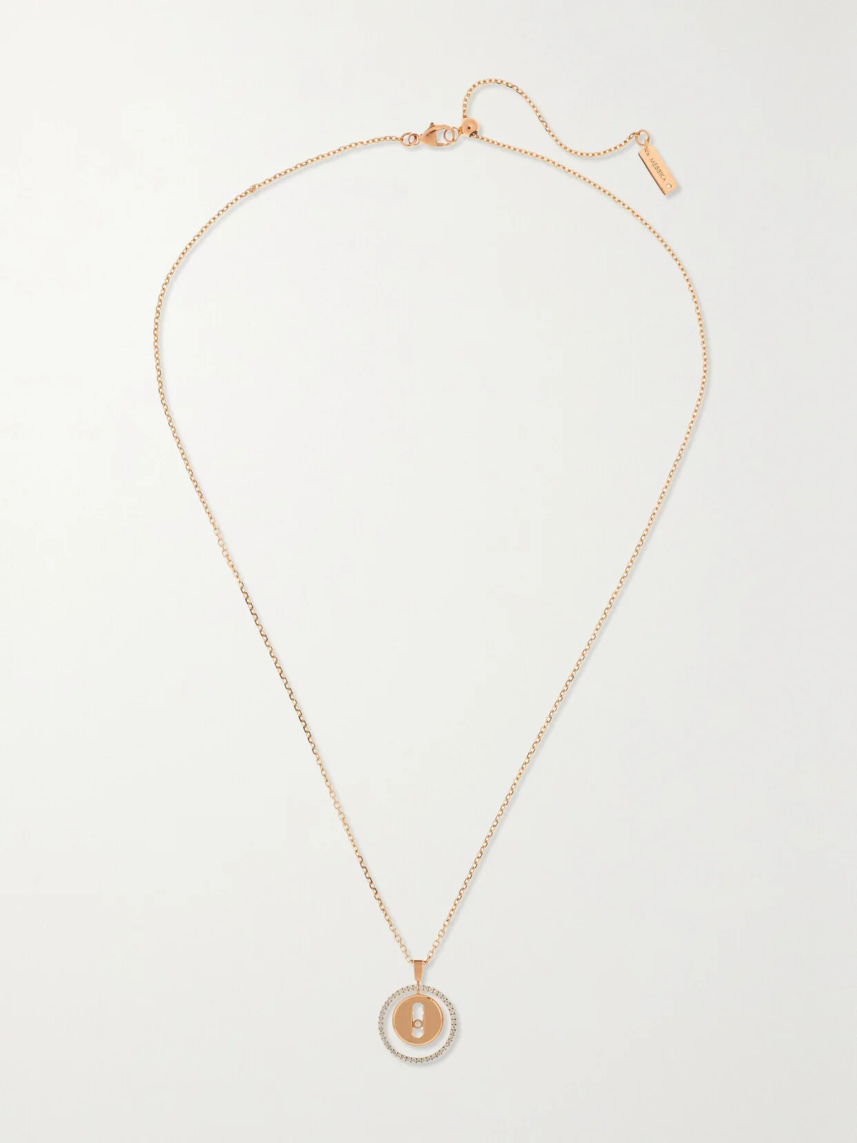 Lucky Move 18-karat Rose Gold Diamond Necklace - 1