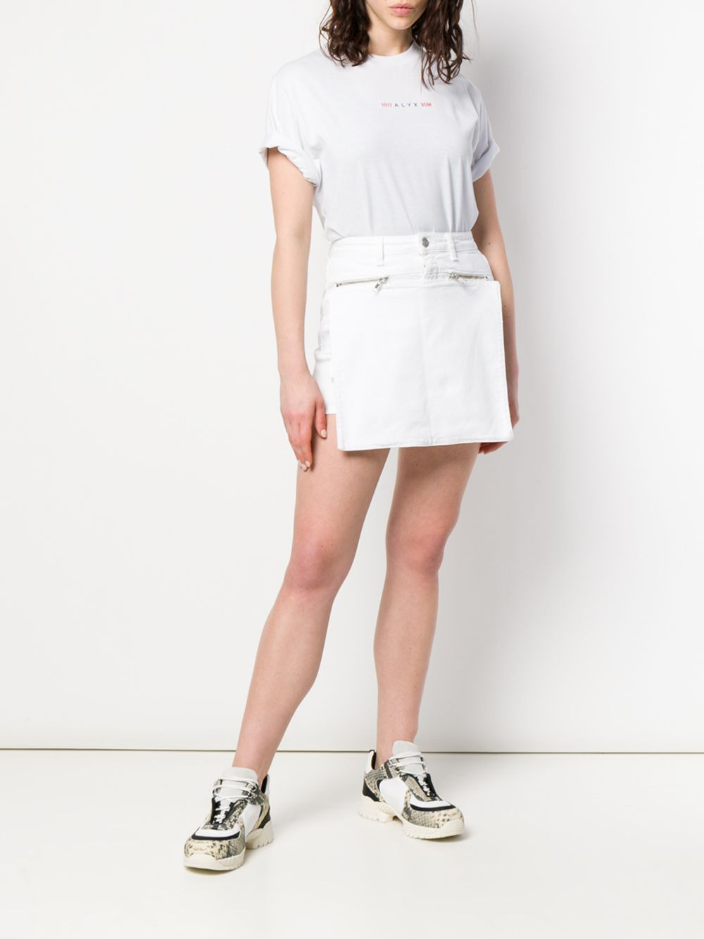 white denim skirt - 2