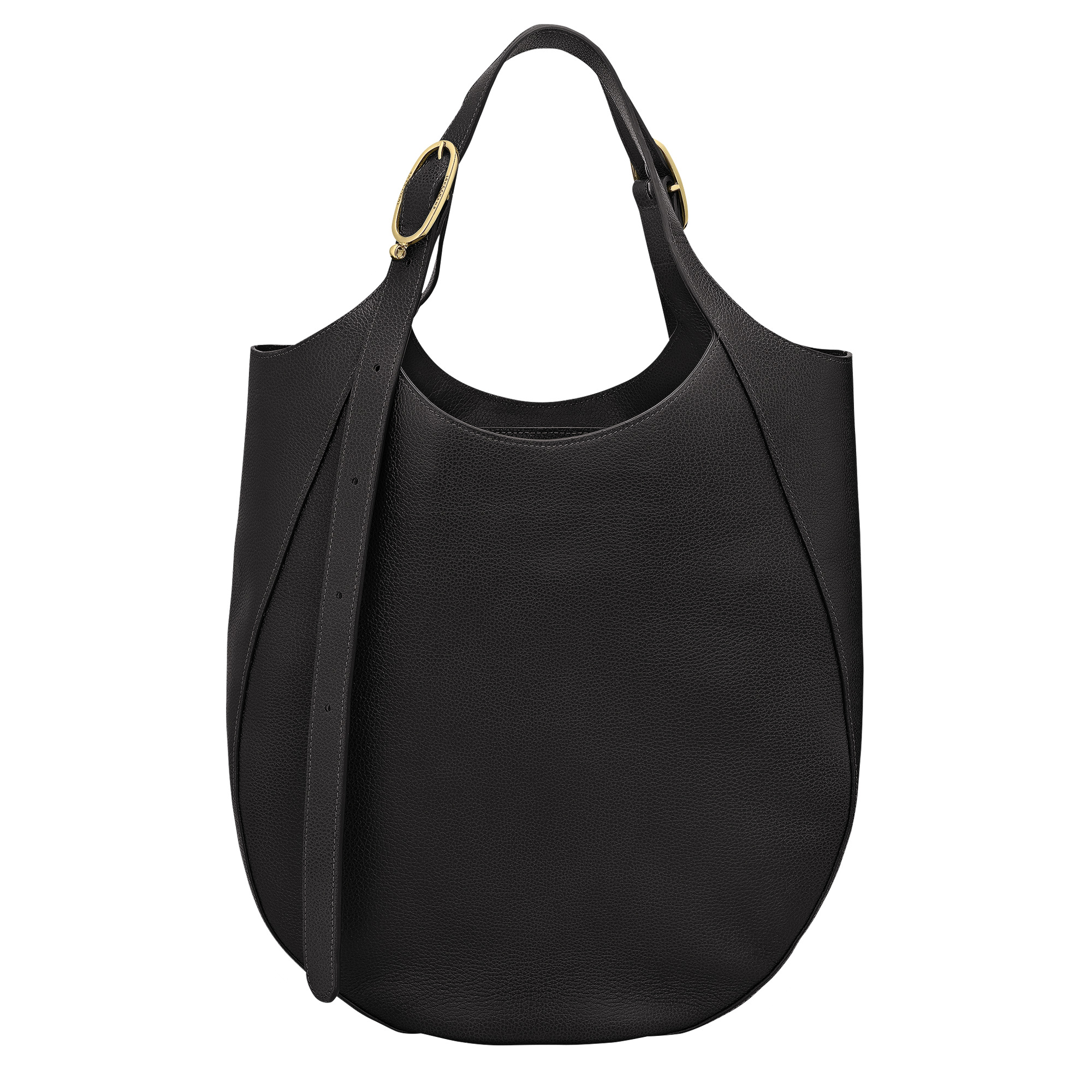 Le Foulonné XL Tote bag Black - Leather - 4