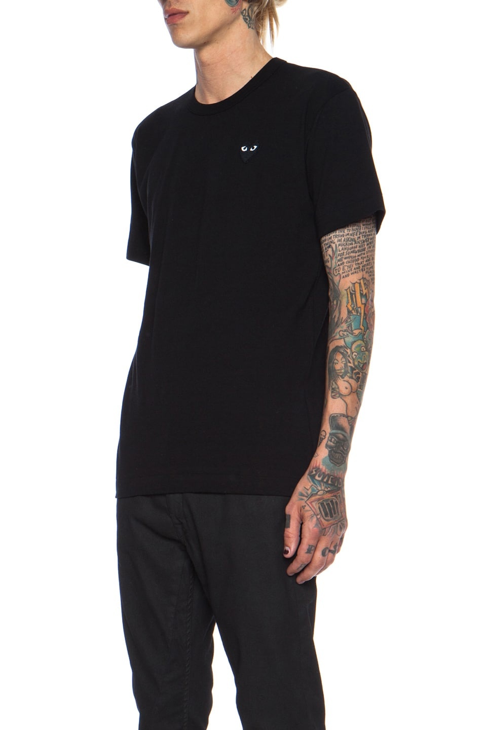 Black Emblem Cotton Tee - 2