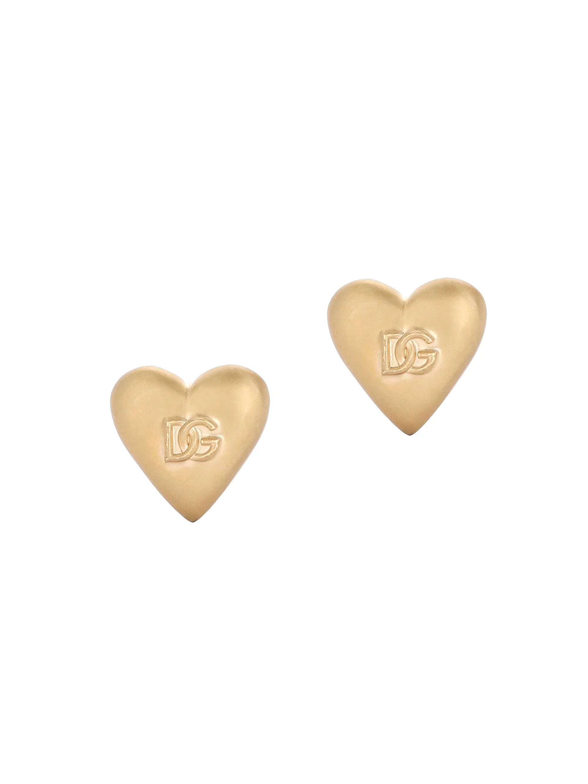 Women's Goldtone Monogram Heart Clip-On Stud Earrings - Gold - 1