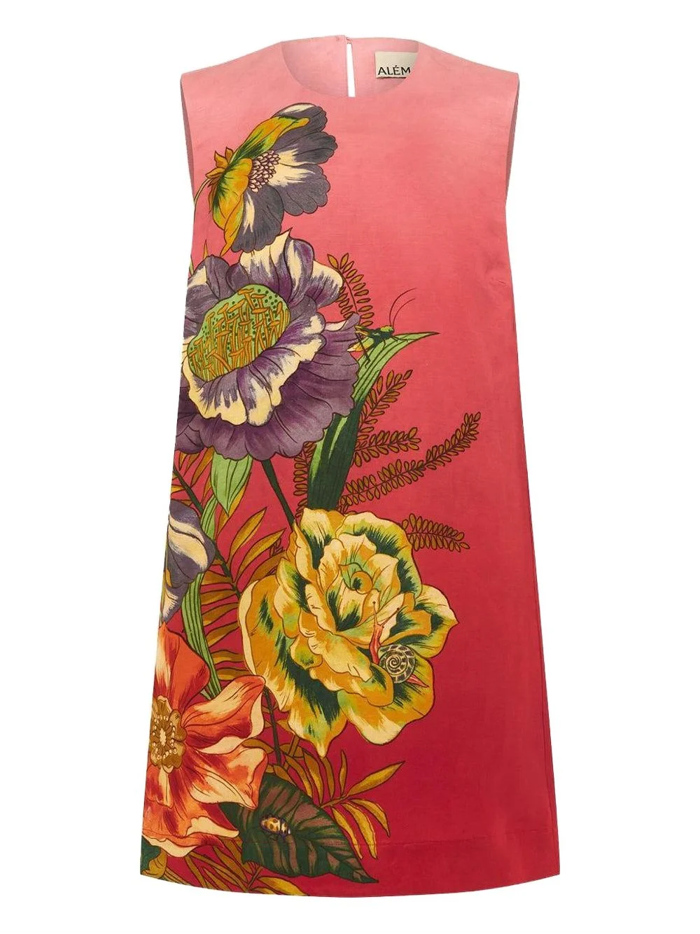 Inez floral-print sleeveless mini dress - 1