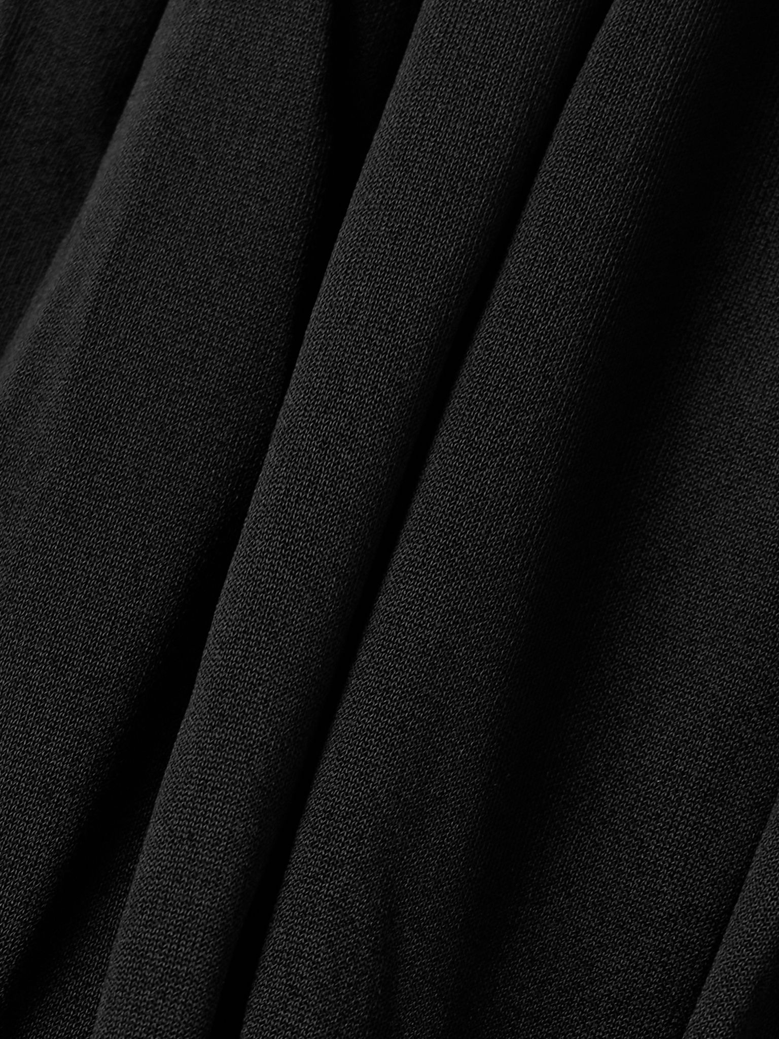 Amalia strapless cropped gathered stretch-jersey top Black - 4