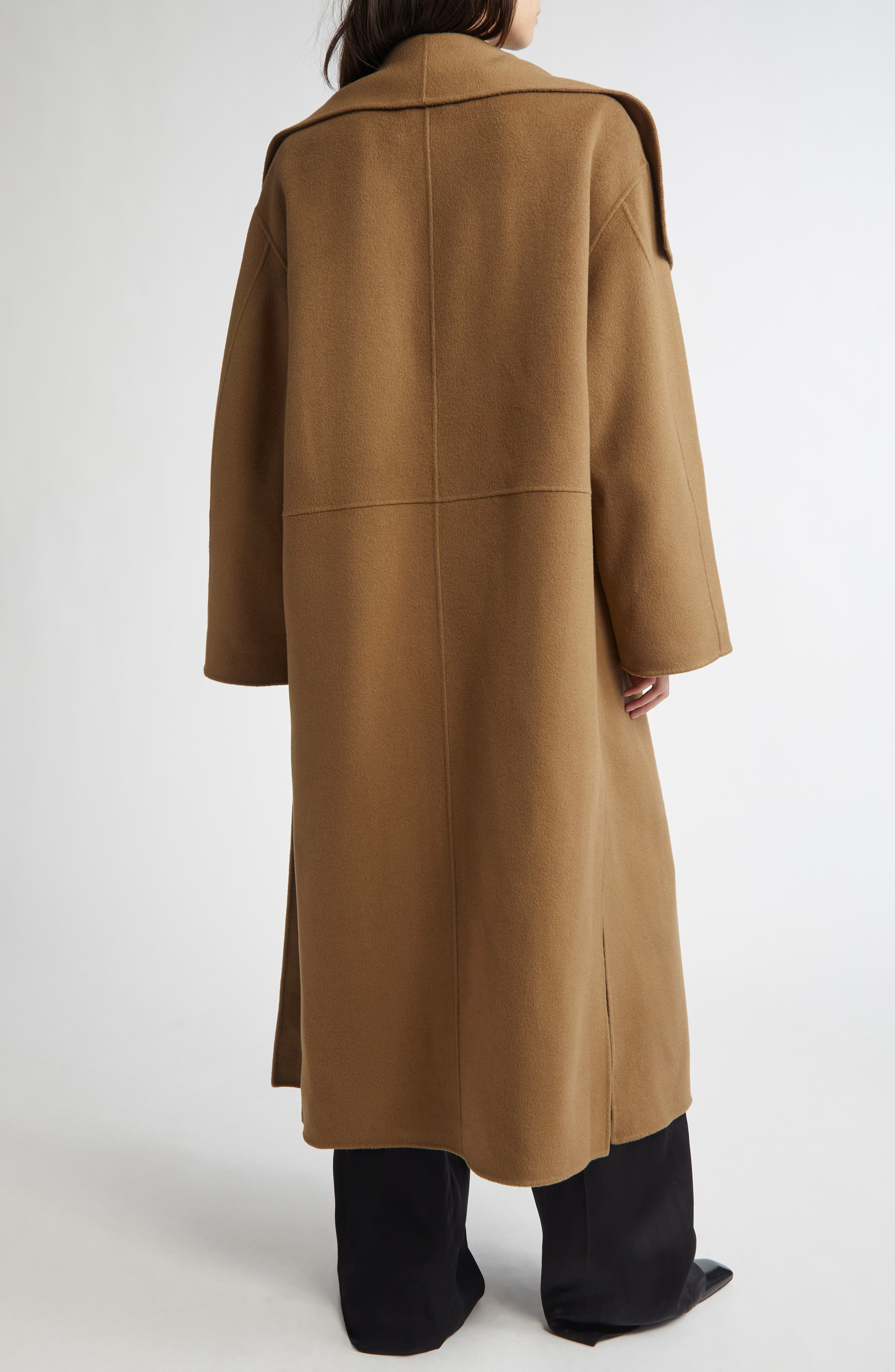 TOTEME Signature Double Face Wool & Cashmere Coat in Hazel at Nordstrom - 3