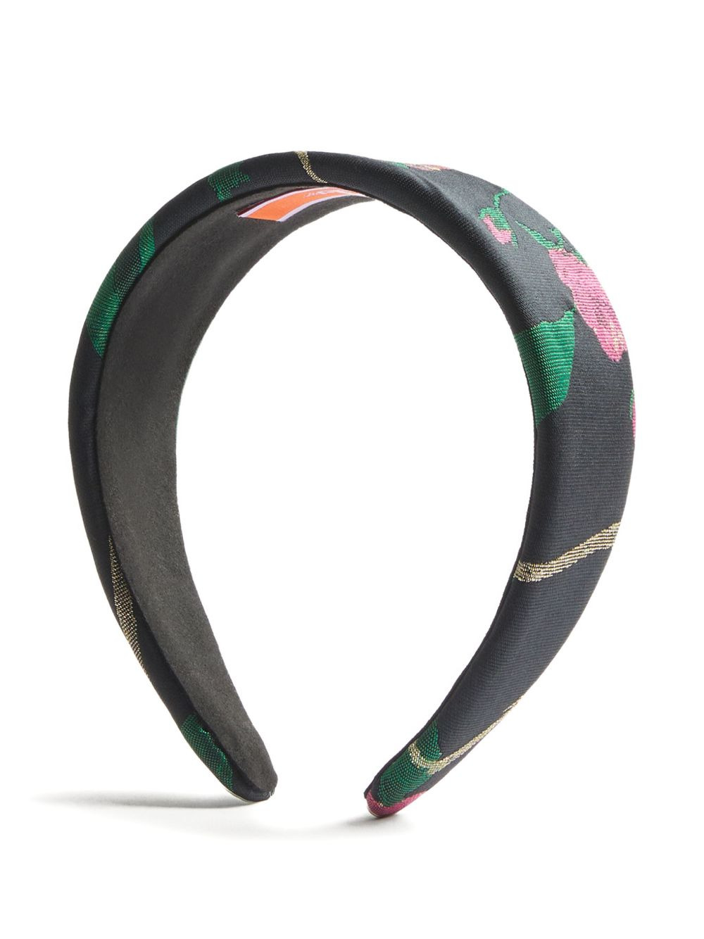 floral-jacquard flat headband - 2