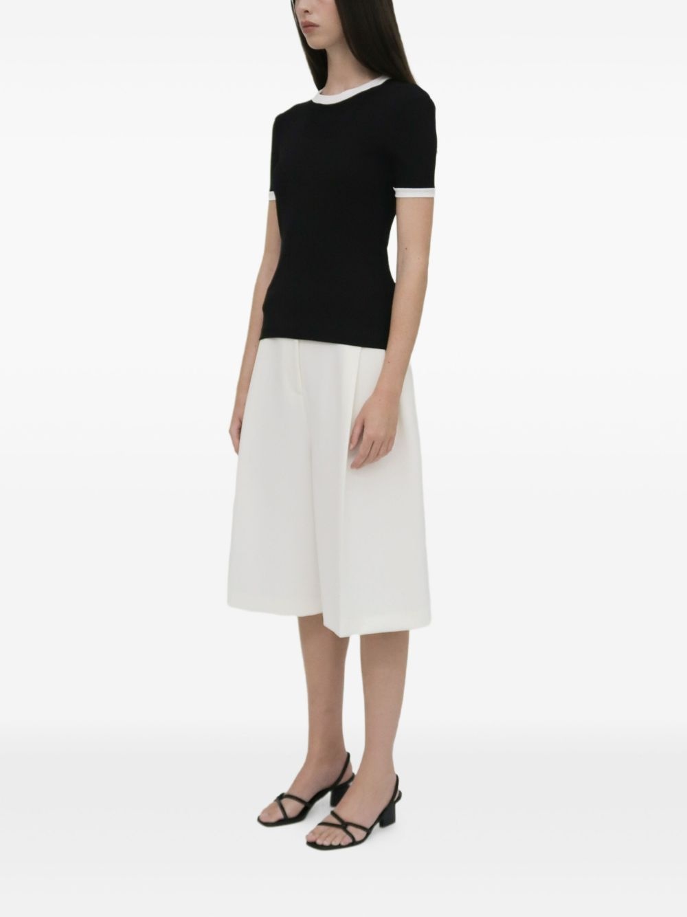 rib-trim T-shirt - 3