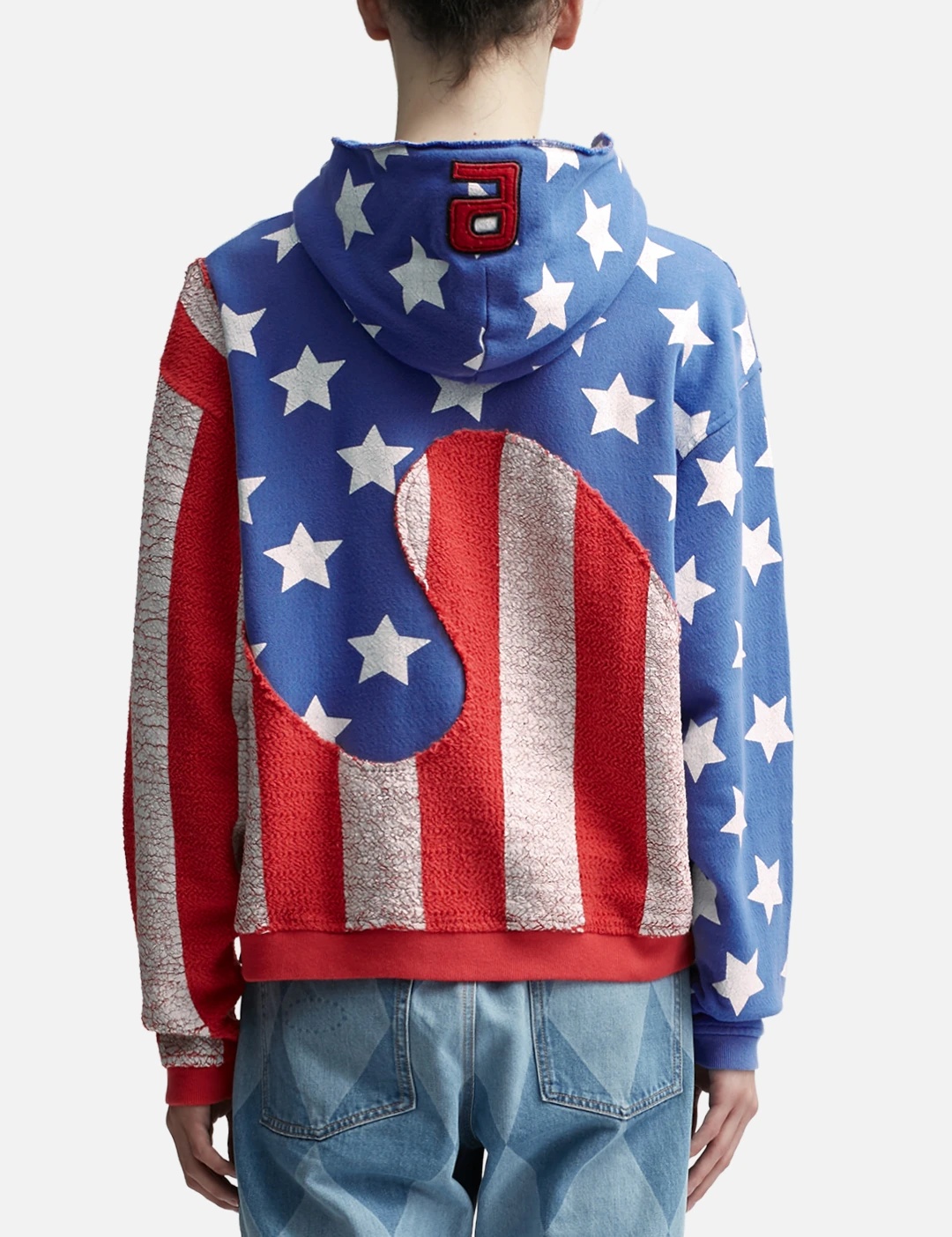 UNISEX STARS AND STRIPES SWIRL HOODIE KNIT