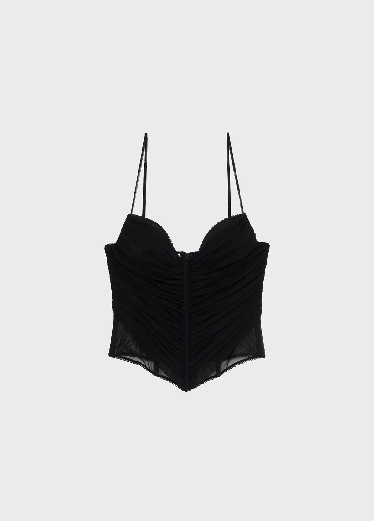 TOP SATIN AND TULLE BUSTIER - 1