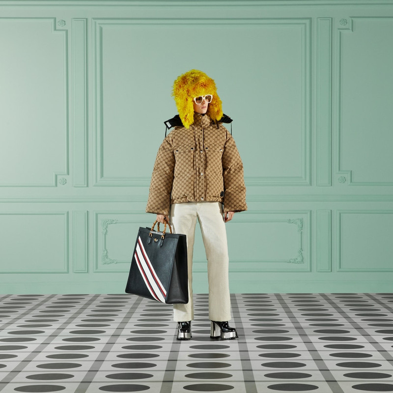 GUCCI GG cotton canvas puffer jacket outlook