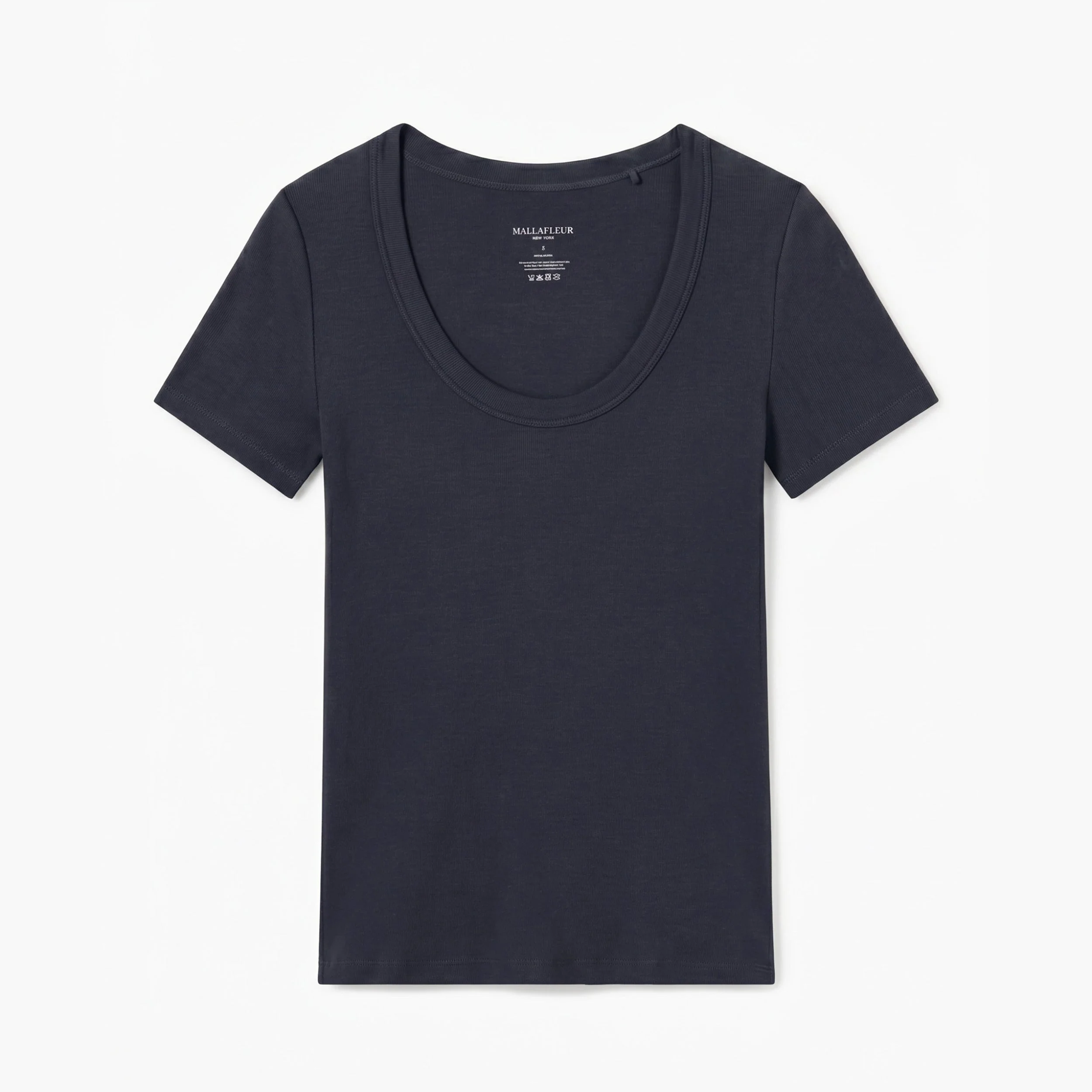 Avi Scoopneck T-Shirt - Ribbed Pima Cotton - 1