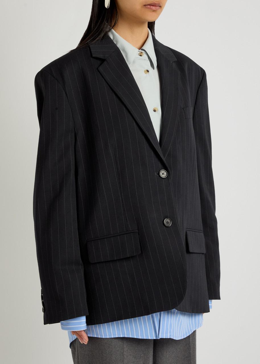 Acne Studios Shirt-effect Striped Woven Blazer - 2