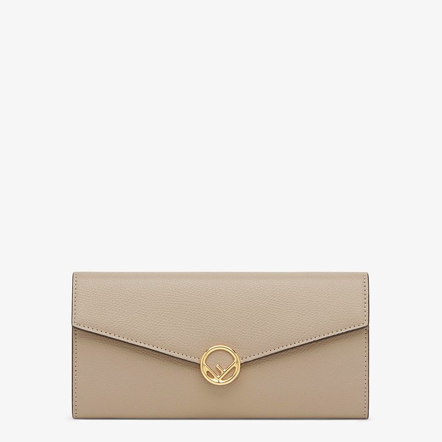 Beige leather wallet - 1