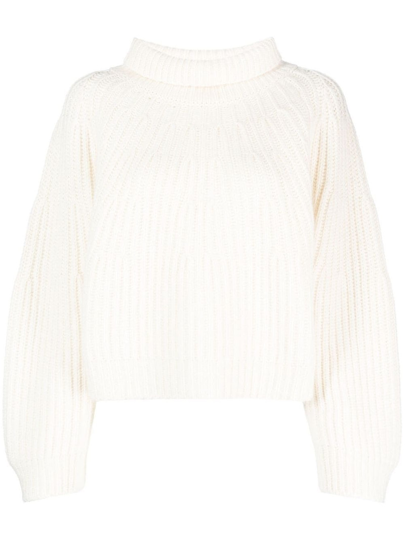 chunky-ribbed roll-neck jumper 1