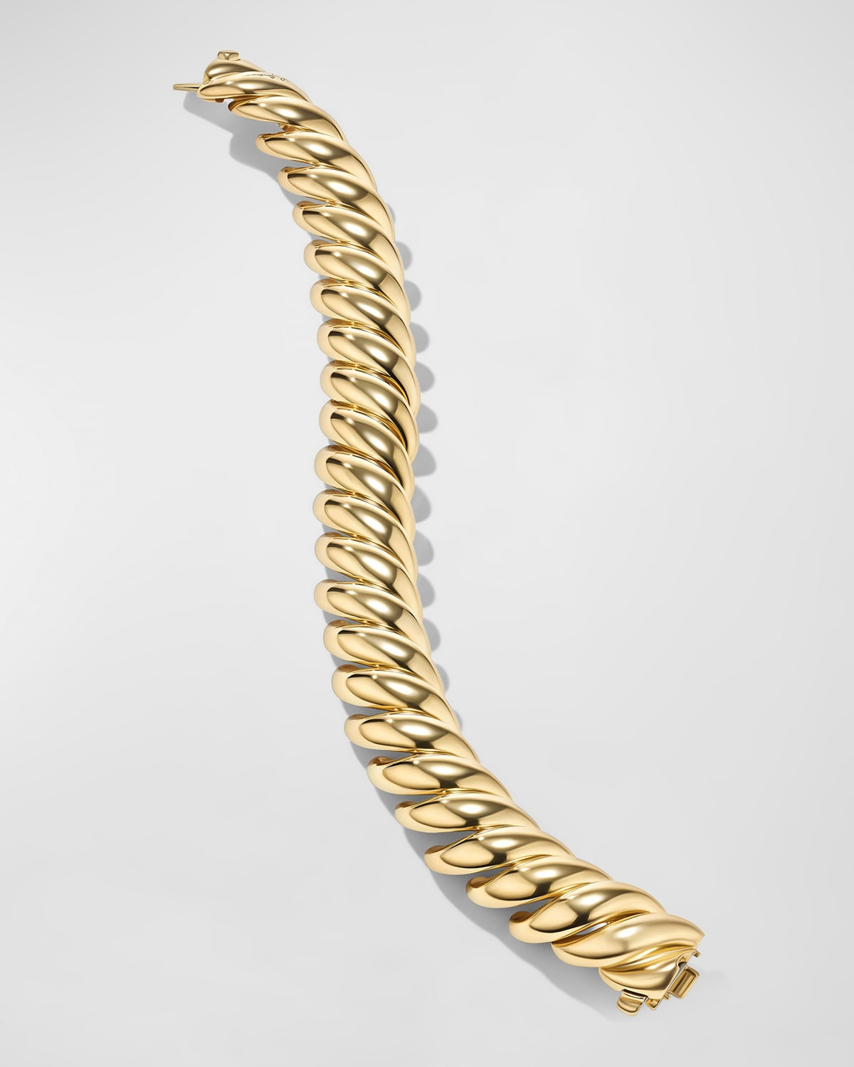 14mm Sculpted Cable Bracelet in 18K Gold - 4
