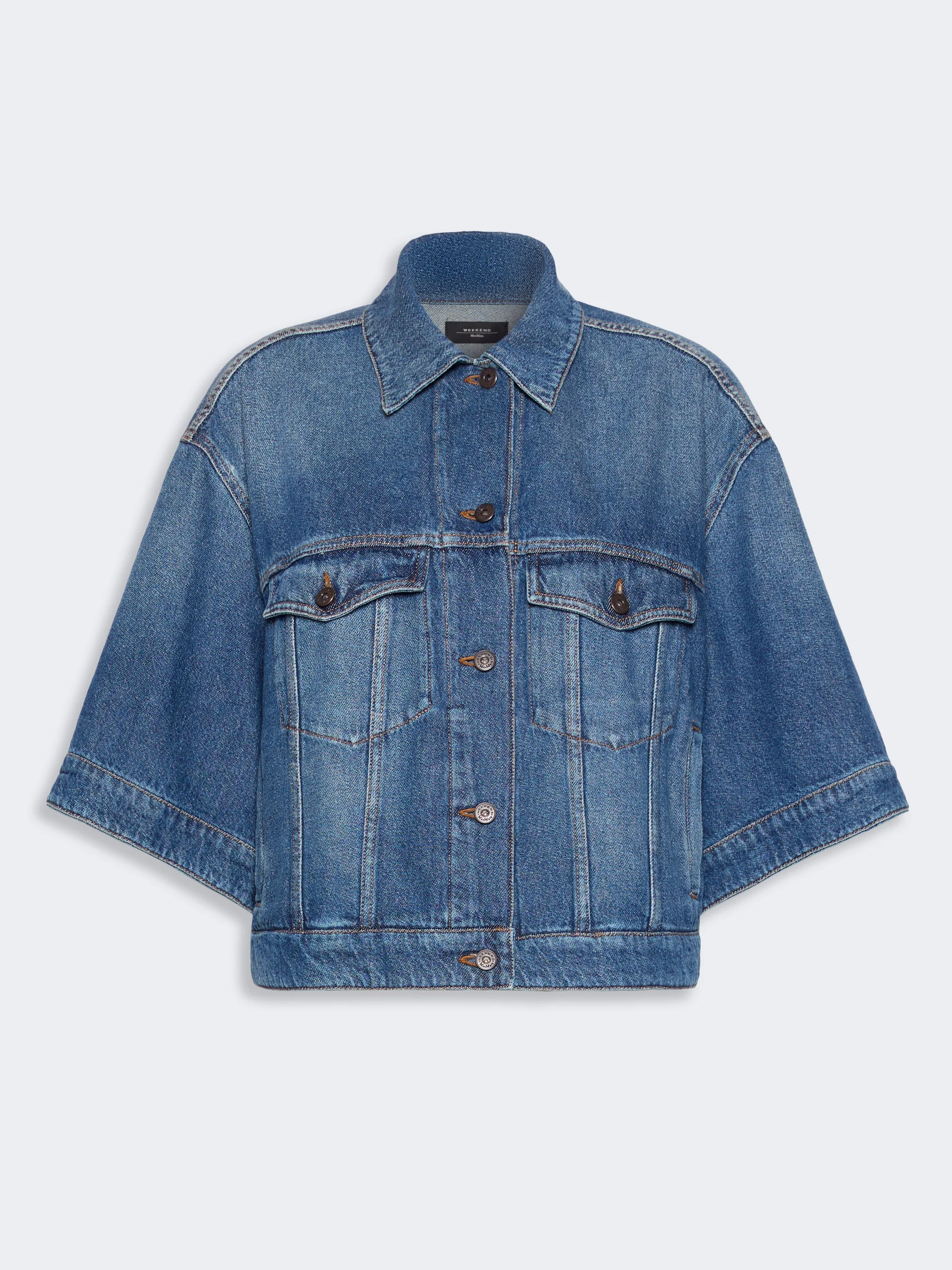LIUTI Cotton denim jacket - NAVY - 1