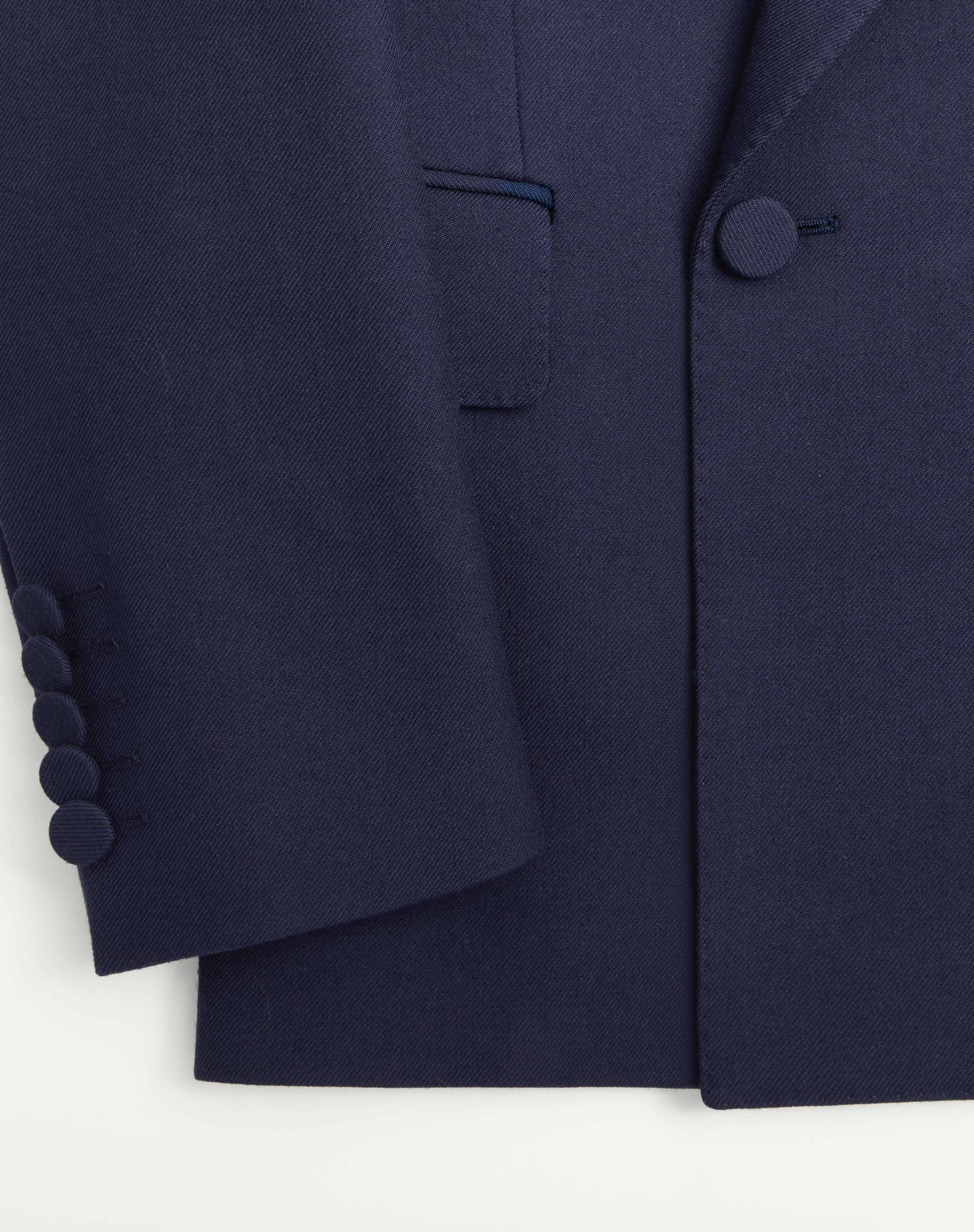 DOUBLE-BREASTED JACKET IN WOOL GABARDINE - 8