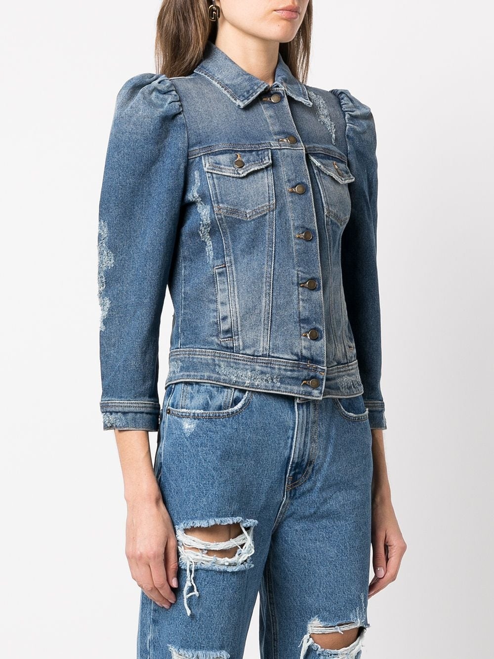 Ada puff-sleeve denim jacket - 3