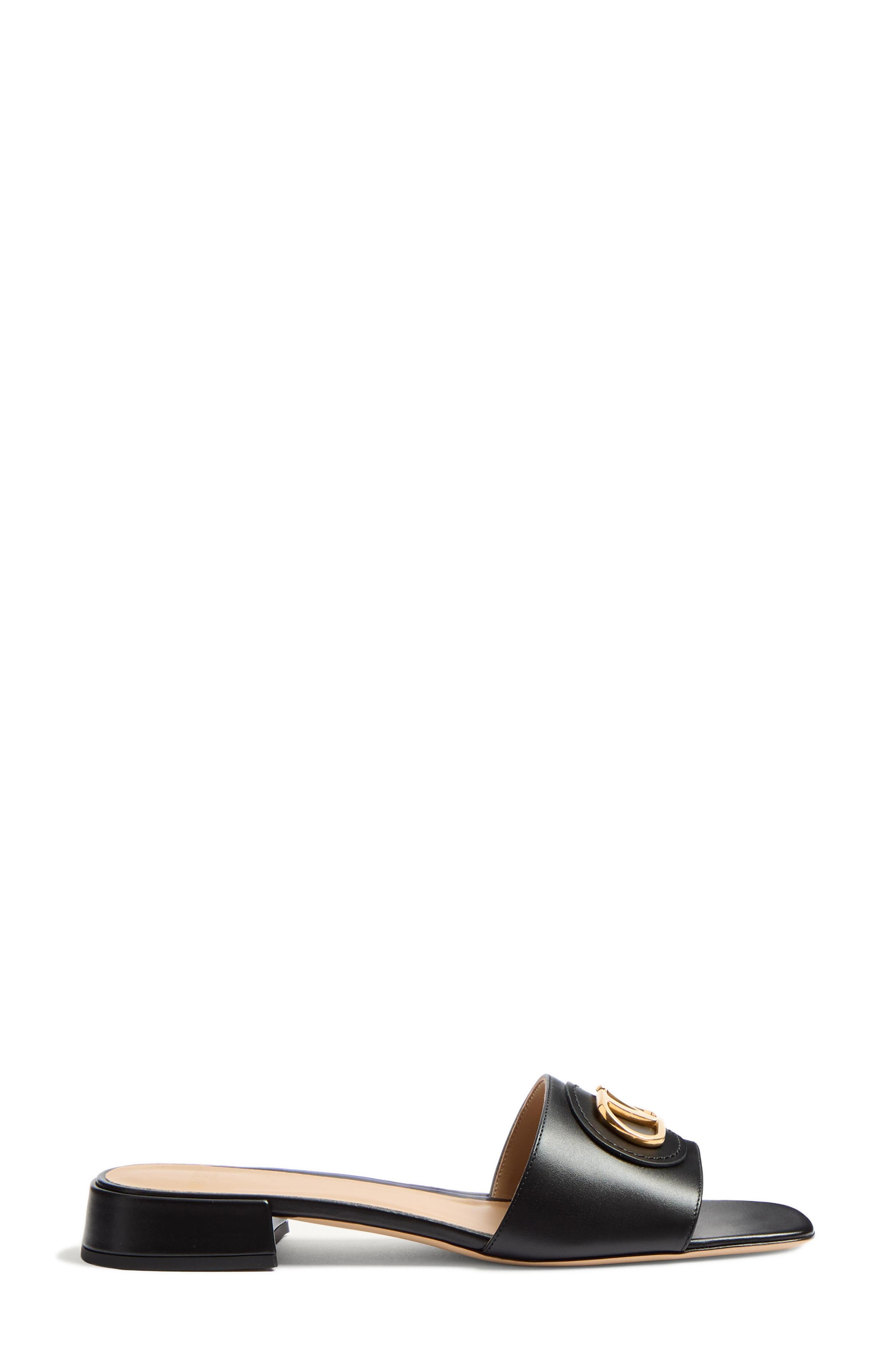 Valentino Garavani VLOGO Slide Sandal in Black at Nordstrom - 4