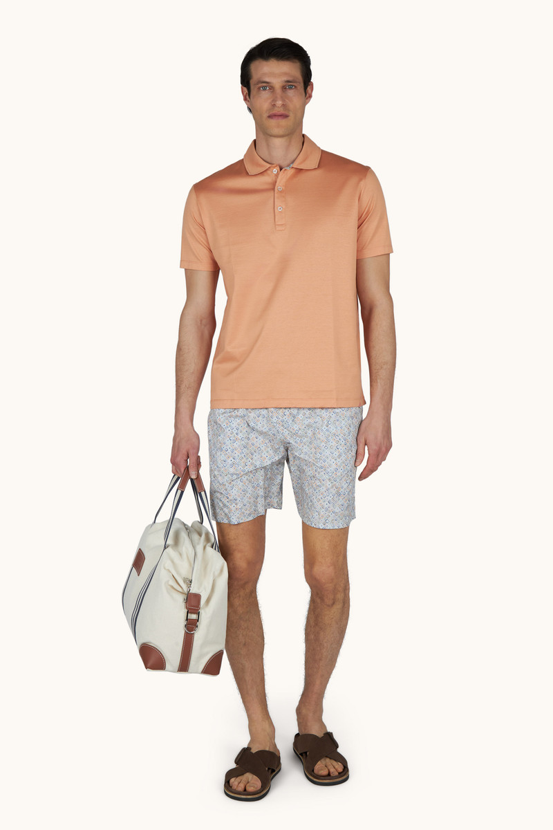 Paul & Shark POLO SHIRT IN COTTON JERSEY WITH LINEN DETAILS outlook