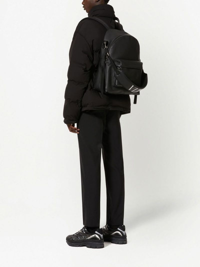 Valentino logo-print leather backpack outlook