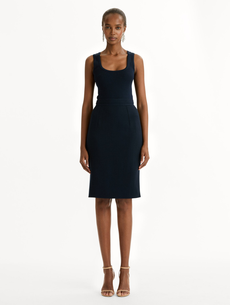 Oscar de la Renta WOOL-BLEND PENCIL SKIRT outlook