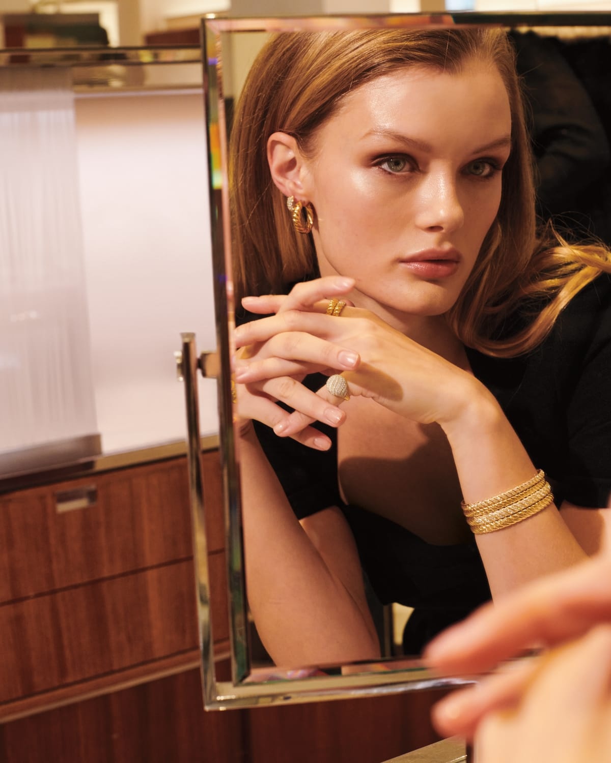 Sculpted Cable Bracelet in 18K Gold - 7