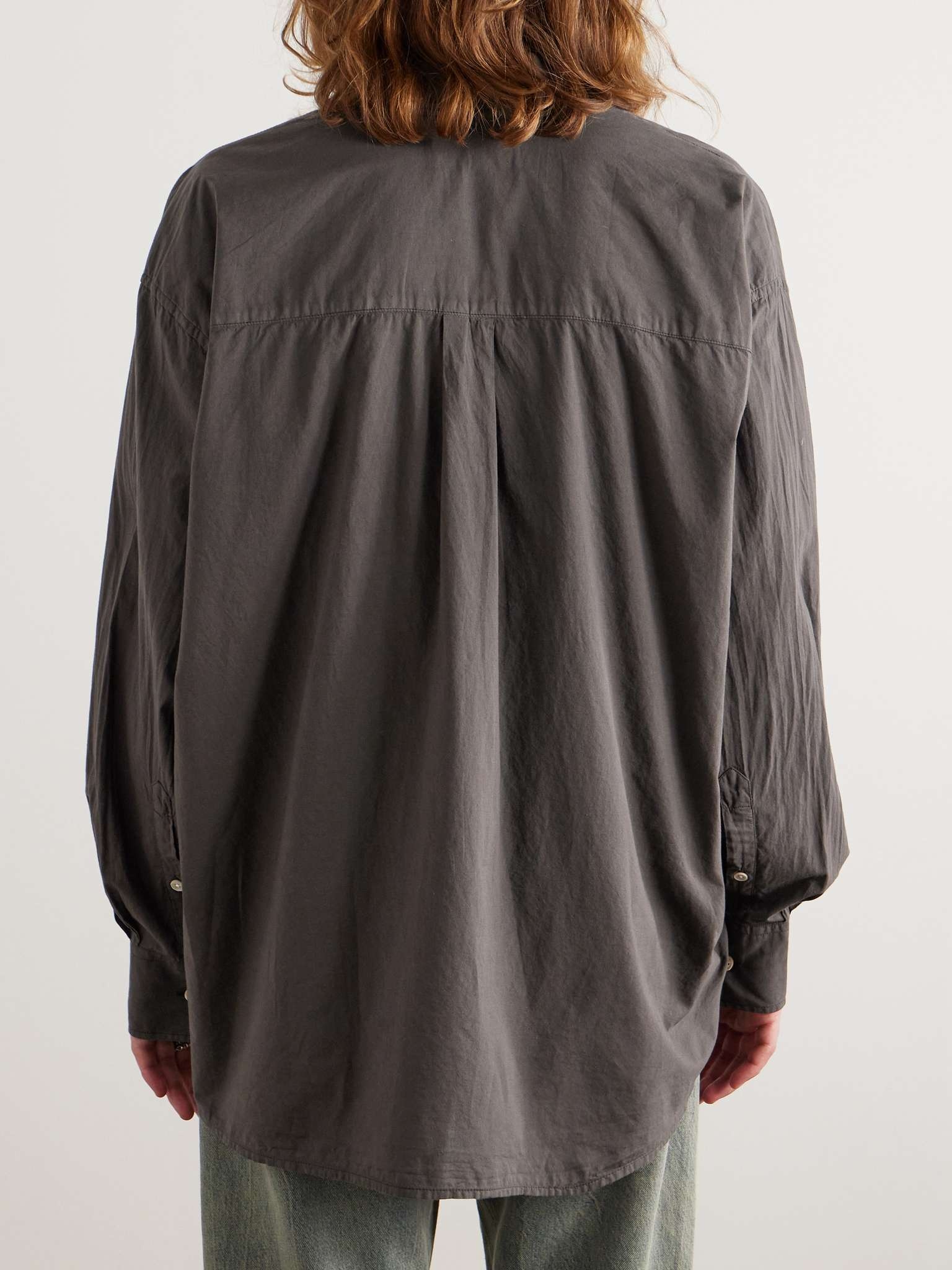 Borrowed Button-Down Collar Oversized Cotton-Voile Shirt - 4