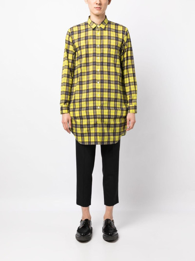 Comme des Garçons Homme Plus checked long-sleeve cotton shirt outlook