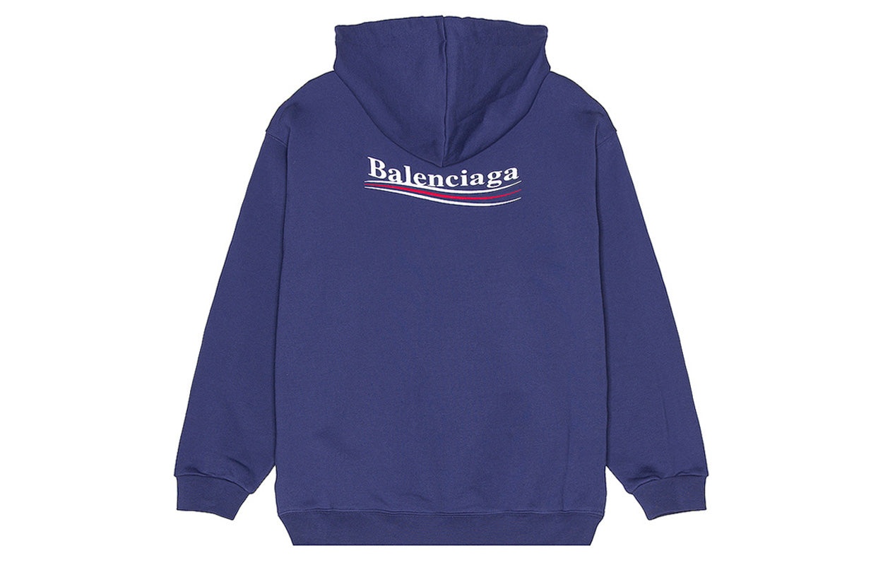 Balenciaga Political Campaign Hoodie Medium Fit 'Blue' 600583TKVI91195 - 2