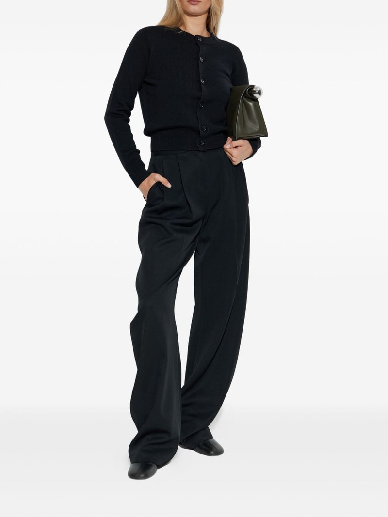 AMI Paris heart-embroidered button wool cardigan outlook