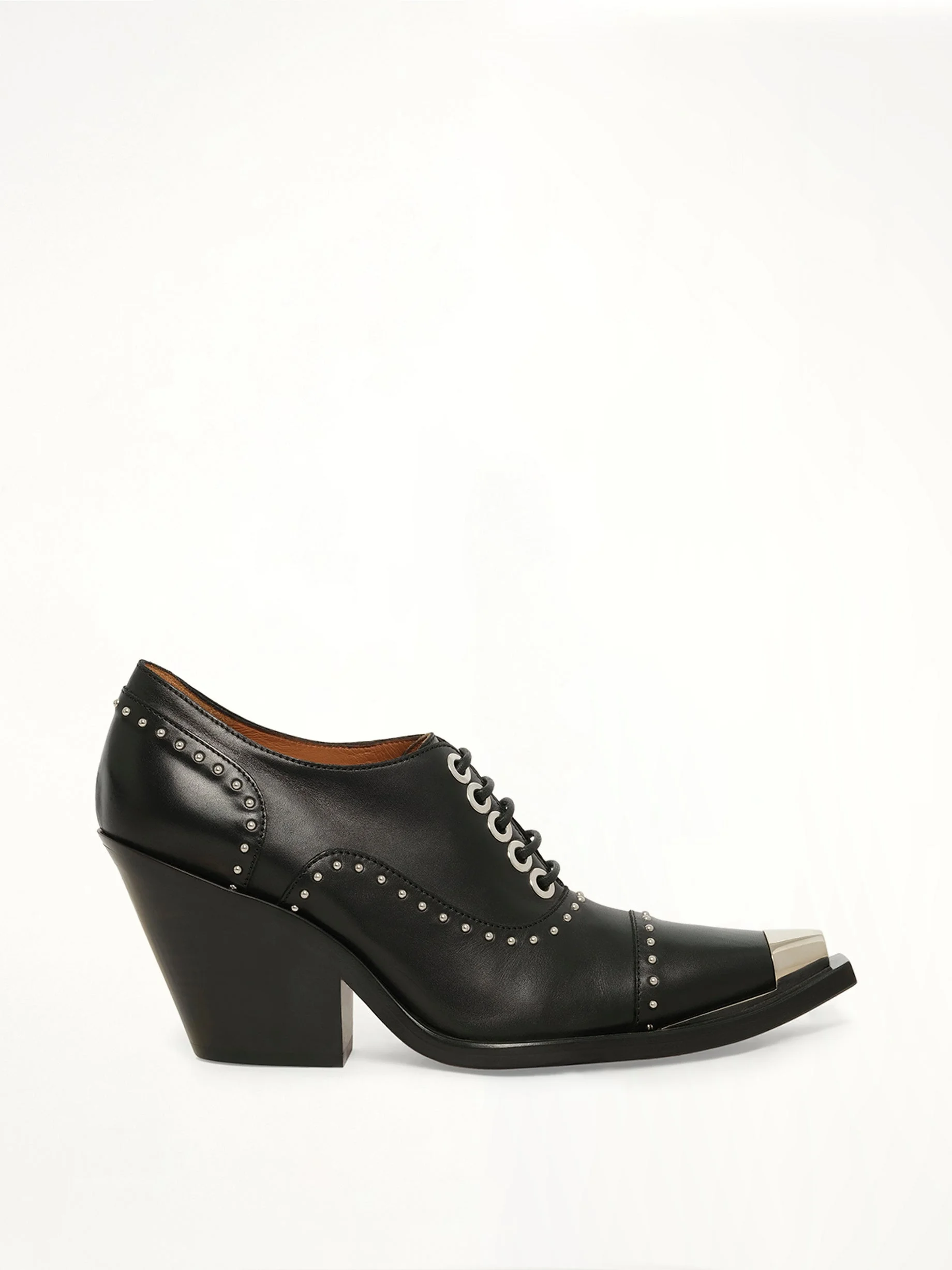 Cowboy Derby Shoes in Black - 1