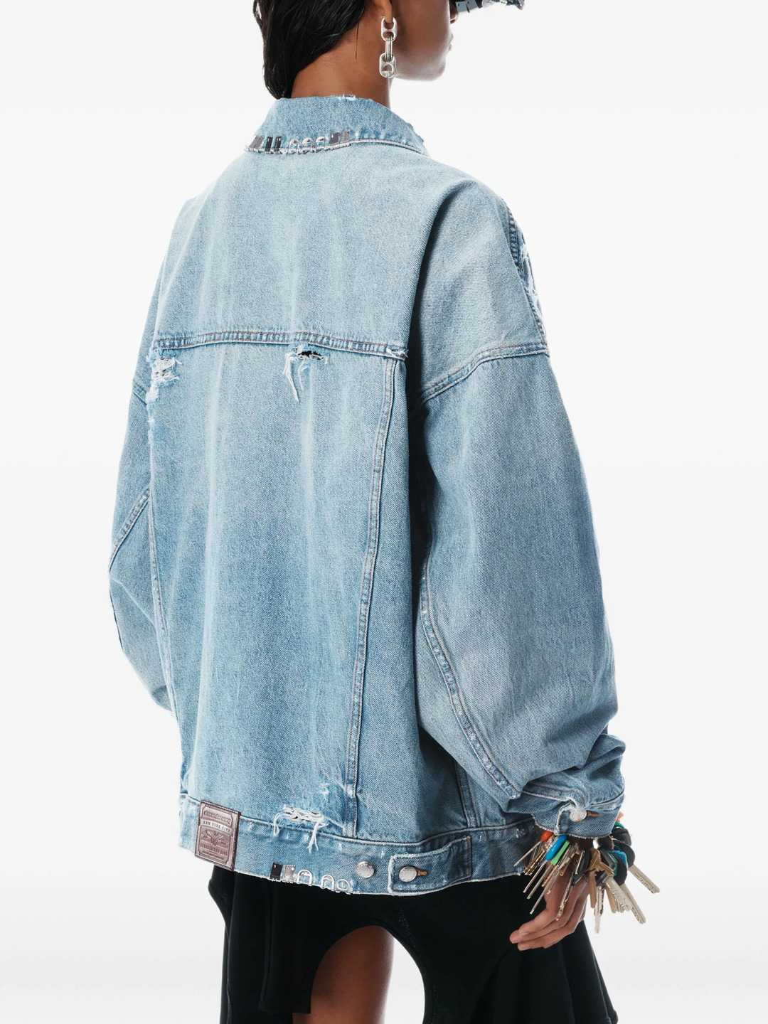 Distressed Oversized Trucker Jacket - 5