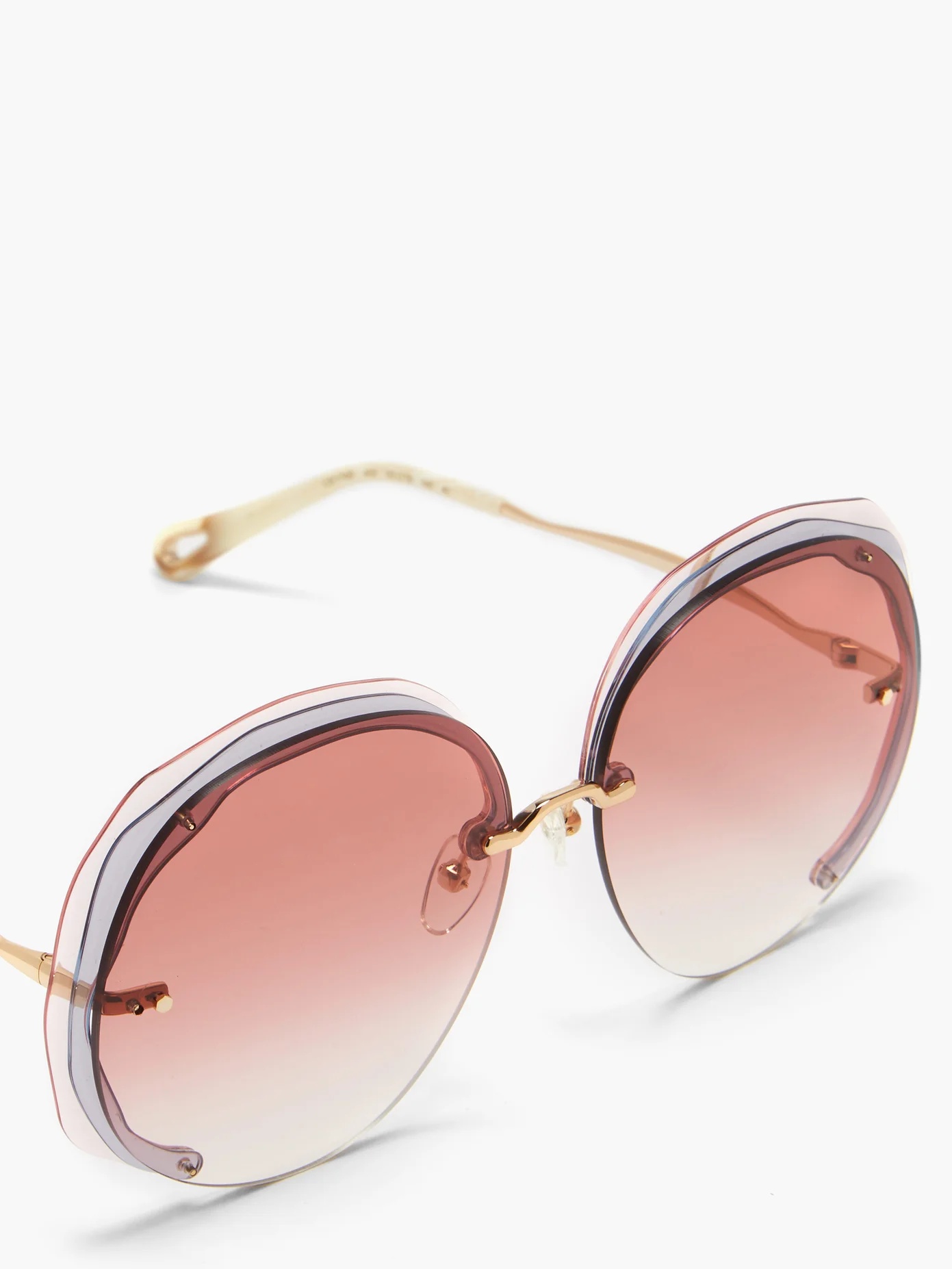 Elaia oversized round metal sunglasses - 2