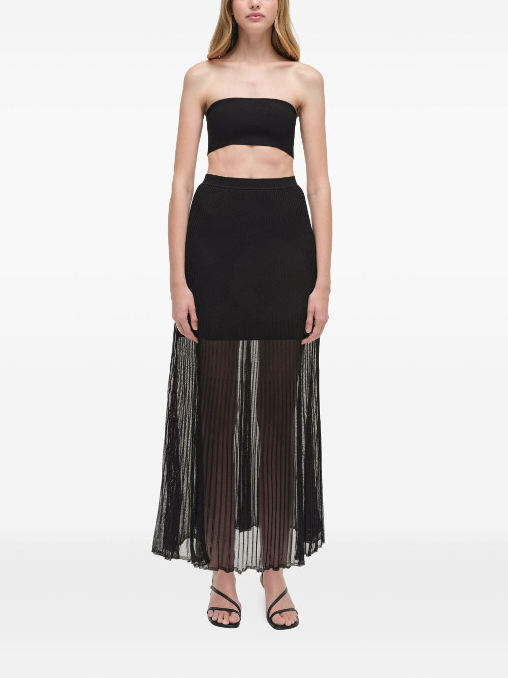 Gennie pleated-knit maxi skirt - 2